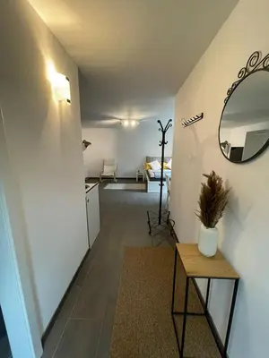 Küche/Küchenzeile in der Unterkunft Gemütliche Wohnung in ruhigem Wohngebiet