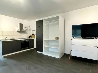 Küche/Küchenzeile in der Unterkunft Gemütliche Wohnung in ruhigem Wohngebiet