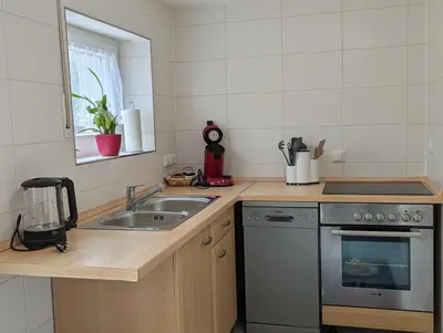 Küche/Küchenzeile in der Unterkunft Ferienwohnung Freitag