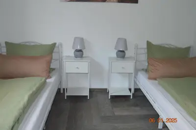 Ein Bett oder Betten in einem Zimmer der Unterkunft Ferienwohnung Fillsack