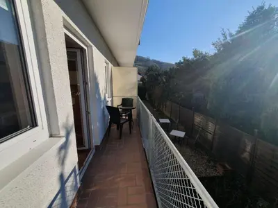 Ein Balkon oder eine Terrasse in der Unterkunft Hochparterre für 4 Personen