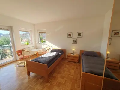 Ein Sitzbereich in der Unterkunft Hochparterre für 4 Personen