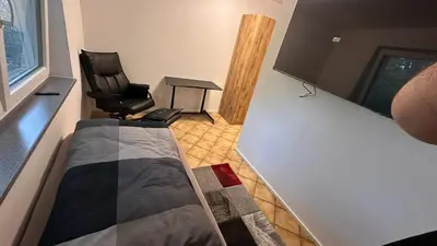 Ein Bett oder Betten in einem Zimmer der Unterkunft FeWo&MoWo Zur Mühle Reinhard