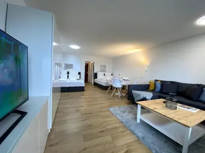 TV/Unterhaltungsangebot in der Unterkunft 1-Zimmerapartment mit Burgblick