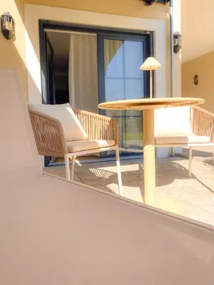 Ein Sitzbereich in der Unterkunft Winzerhof Mußbach, Ihr Feriendomizil in der Pfalz