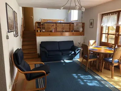 Ein Sitzbereich in der Unterkunft Ferienwohnung-Barrique
