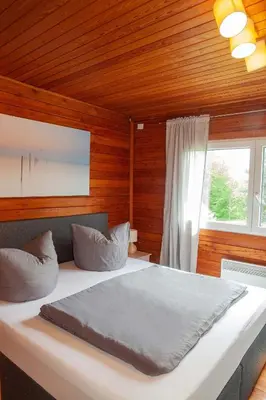 Ein Bett oder Betten in einem Zimmer der Unterkunft Ferienhaus Auszeit