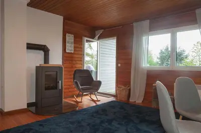 Ein Sitzbereich in der Unterkunft Ferienhaus Auszeit