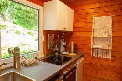 Küche/Küchenzeile in der Unterkunft Ferienhaus Auszeit