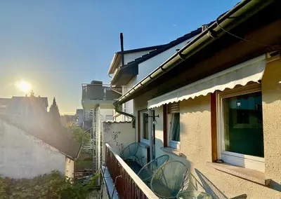Das Gebäude in dem sich die Ferienwohnung befindet