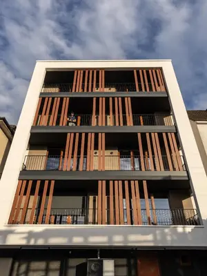 Das Gebäude in dem sich die Ferienwohnung befindet