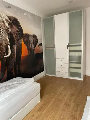 Ein Bett oder Betten in einem Zimmer der Unterkunft Joanna Apartment - MA Käfertal 1
