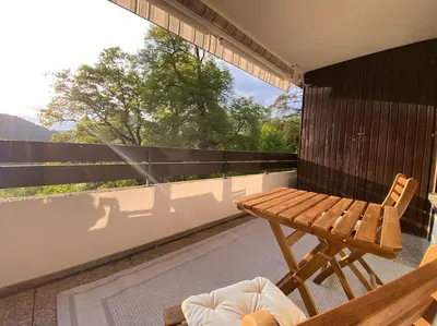 Ein Balkon oder eine Terrasse in der Unterkunft Kaffeehof 2 - FeWo in ruhiger Aussichtslage