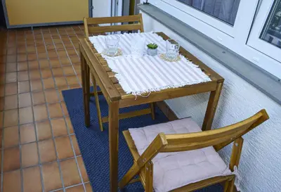 Grundriss der Unterkunft M&D Apartments nähe Volkspark mit Balkon - Netflix - Küche