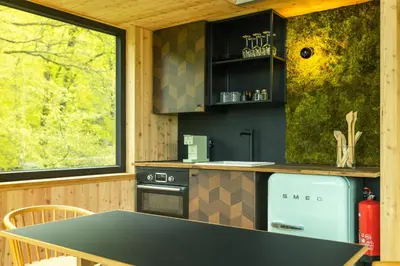 Küche/Küchenzeile in der Unterkunft Baumhausapartment