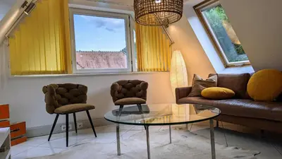 Ein Sitzbereich in der Unterkunft WOLKENFREI - ankommen und Zuhause fühlen - Apart-VL