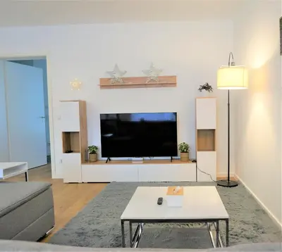 TV/Unterhaltungsangebot in der Unterkunft Mein Apartment, Stars mit Balkon und Klima für bis zu 4 Personen