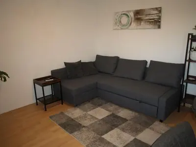 Ein Sitzbereich in der Unterkunft Apartment 