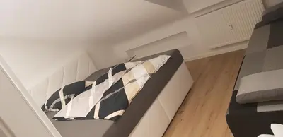 Ein Bett oder Betten in einem Zimmer der Unterkunft Joanna Apartment - Schwetzingen 3
