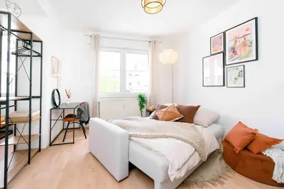 Ein Sitzbereich in der Unterkunft Comfy Apartment Heart of Mannheim