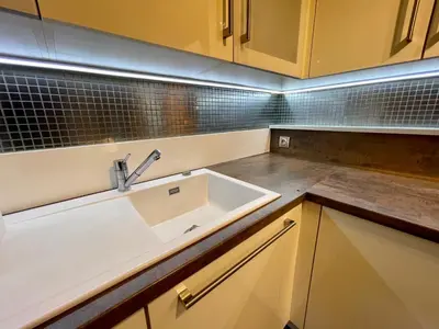Küche/Küchenzeile in der Unterkunft Goldstadt Garden Residence - City Apartment Pforzheim