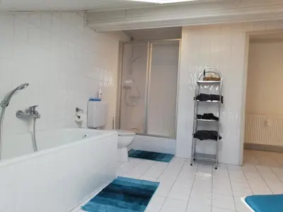 Ein Badezimmer in der Unterkunft Ferienwohnung Traumblick