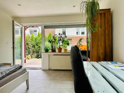 Ein Sitzbereich in der Unterkunft ☆Gemütliche 1-Zimmerwohnung mit Terrasse☆