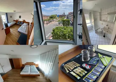 Küche/Küchenzeile in der Unterkunft City Pension