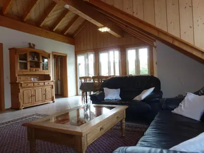 Ein Sitzbereich in der Unterkunft Gästehaus Hoffmann