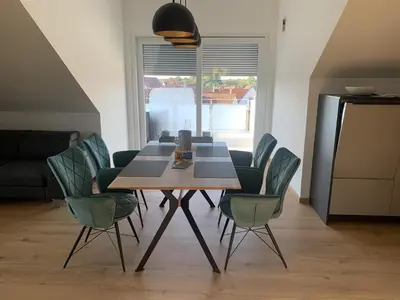 Ein Sitzbereich in der Unterkunft Ferienwohnungen Martin