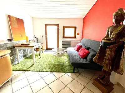 Küche/Küchenzeile in der Unterkunft Herzensort - idyllisches Gästehaus für 2 im Garten