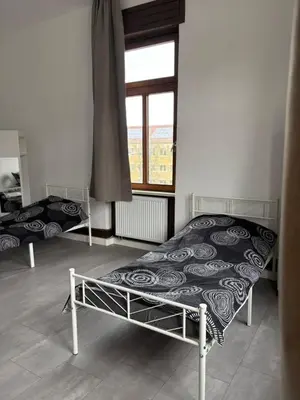 Ein Bett oder Betten in einem Zimmer der Unterkunft 1 Zimmer für 2 Personen Bruchsal ruhige Lage
