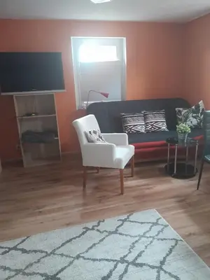 Ein Sitzbereich in der Unterkunft Ferienwohnung Gisela
