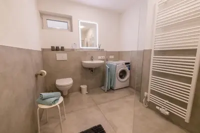 Ein Badezimmer in der Unterkunft Ferienwohnung Am Ringelsberg