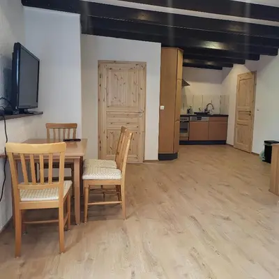 Küche/Küchenzeile in der Unterkunft Ferienwohnung Monteurwohnung