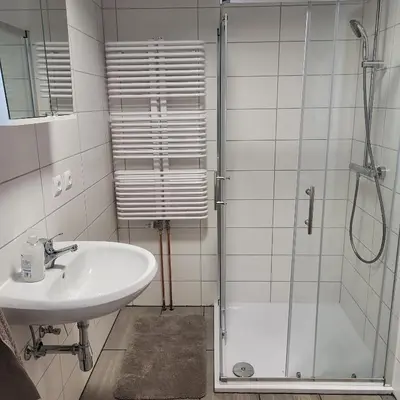 Ein Badezimmer in der Unterkunft Ferienwohnung Monteurwohnung