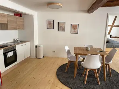 Küche/Küchenzeile in der Unterkunft GetAway in Eberbach im Odenwald nahe Heidelberg