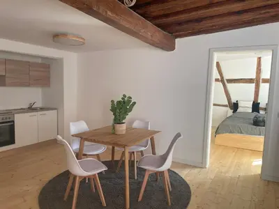 Küche/Küchenzeile in der Unterkunft GetAway in Eberbach im Odenwald nahe Heidelberg