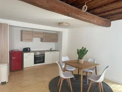 Küche/Küchenzeile in der Unterkunft GetAway in Eberbach im Odenwald nahe Heidelberg