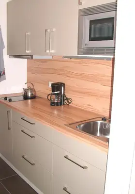 Küche/Küchenzeile in der Unterkunft Ferienwohnung Weitsicht