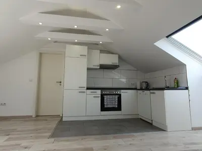 Küche/Küchenzeile in der Unterkunft ruhige und moderne 2-Zi. Wohnung