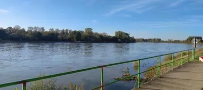 Blick auf einen Fluss in der Nähe der Ferienwohnung