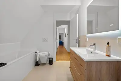 Ein Badezimmer in der Unterkunft Traumhaft gelegene Altbau-Wohnung im Herzen von Weinheim - Parking