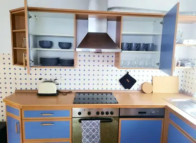 Küche/Küchenzeile in der Unterkunft Ferienwohnung Sankt Martin 225 N.N.