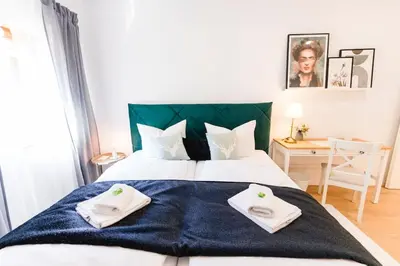 Ein Bett oder Betten in einem Zimmer der Unterkunft Appartio-80qm-ländlich-luxuriös