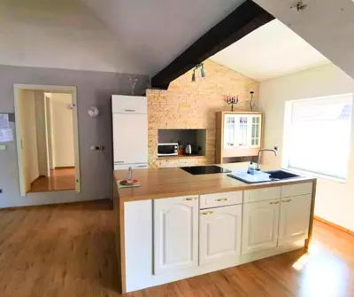 Küche/Küchenzeile in der Unterkunft 4RENT Apartments - Monteurzimmer