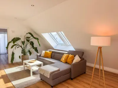 Ein Sitzbereich in der Unterkunft Vyne Apartments - Dachterrasse - Grill - Parkplatz