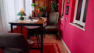 Ein Sitzbereich in der Unterkunft Gemütliches Privatzimmer