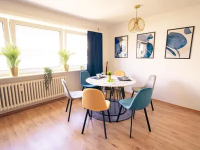 Ein Sitzbereich in der Unterkunft City Loft - 5 Min Rhein-Galerie