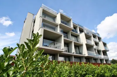 Das Gebäude in dem sich das Aparthotel befindet